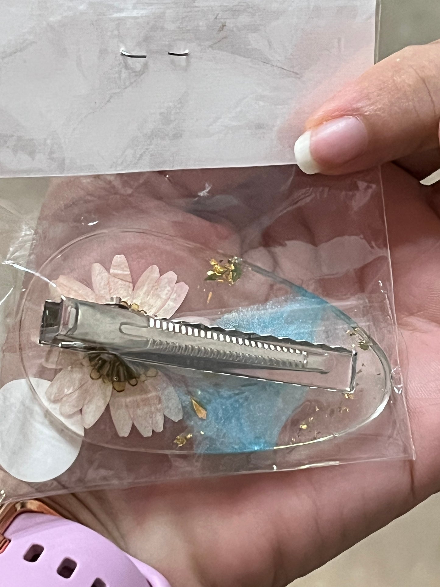 Hebilla artesanal flores secas