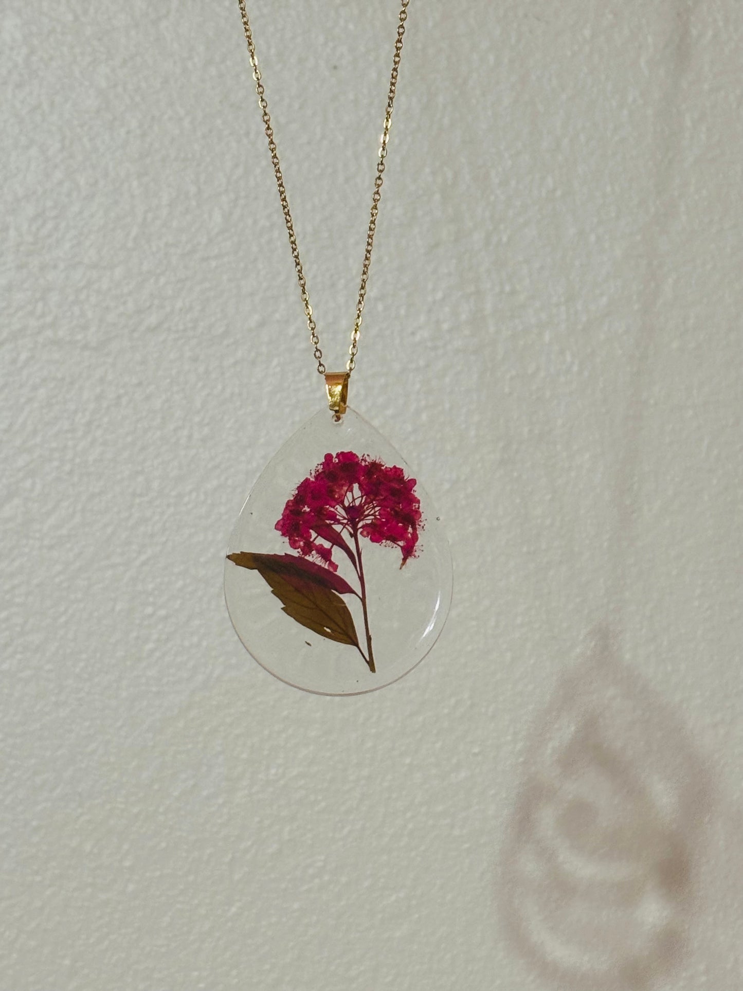 Collar de flores secas