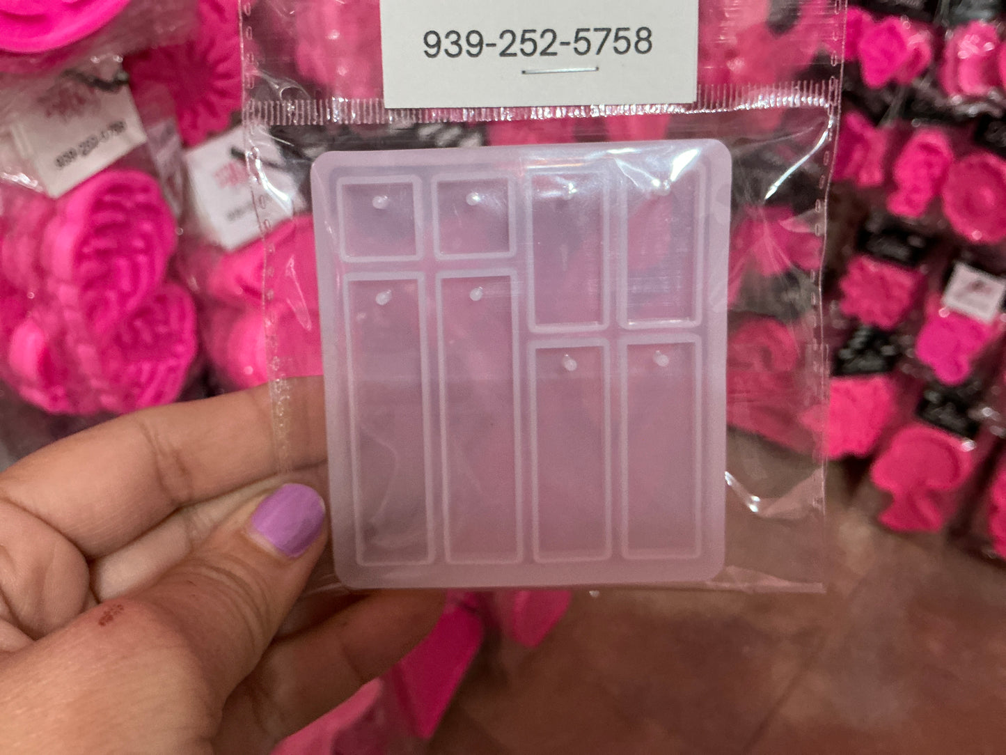 Molde silicona para aretes