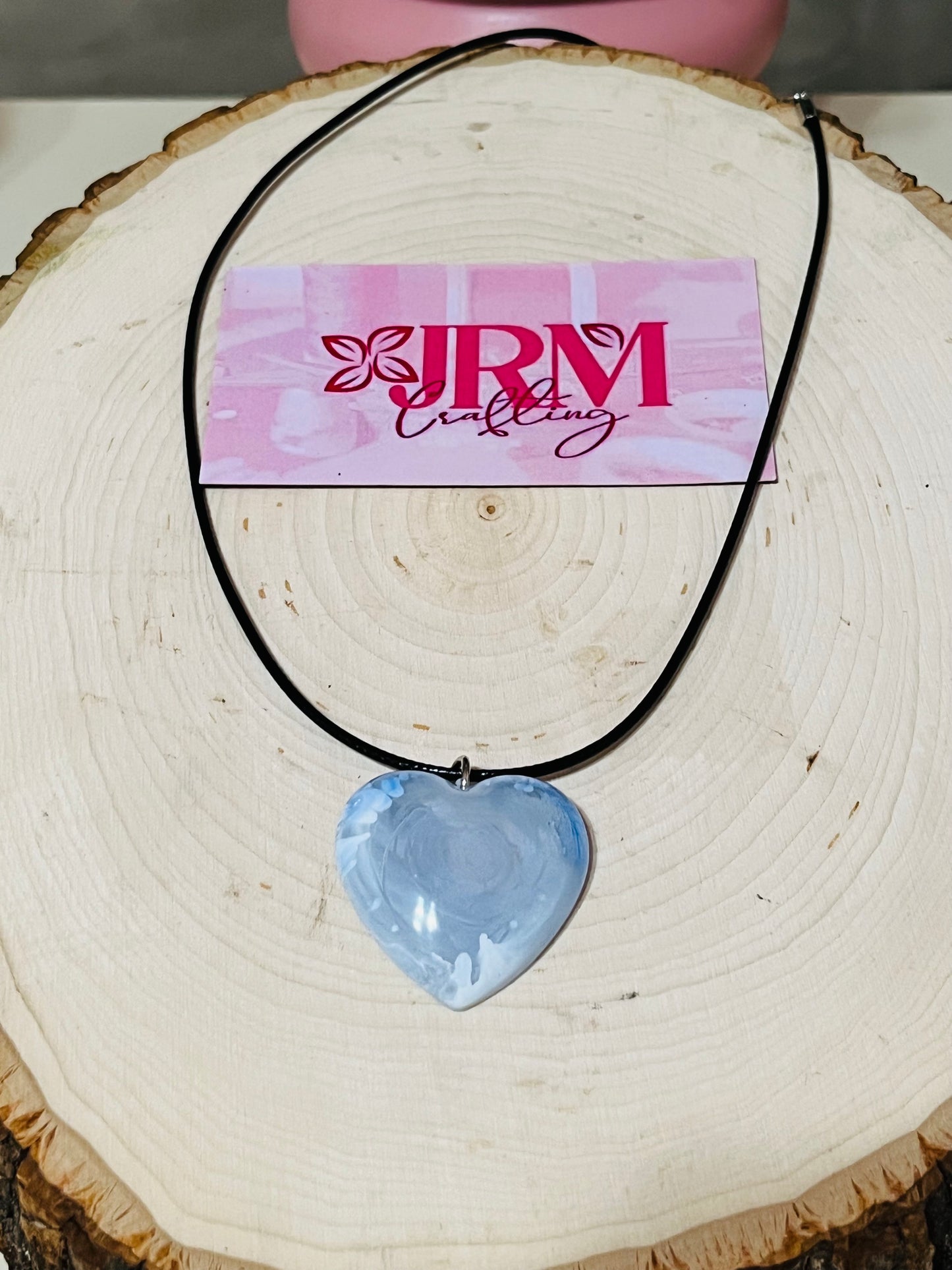 Collar Corazón azul