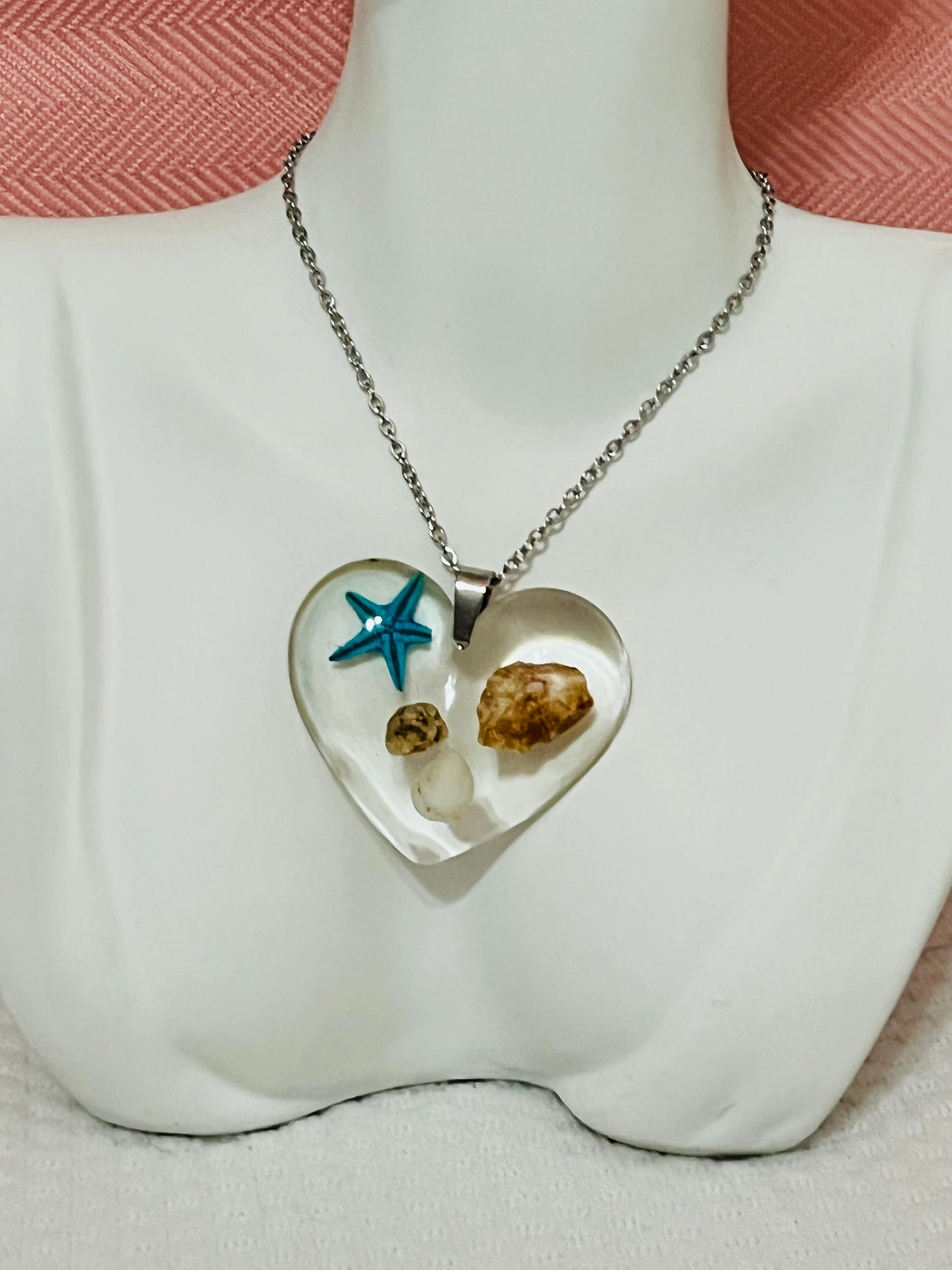 Pendant corazón caracoles