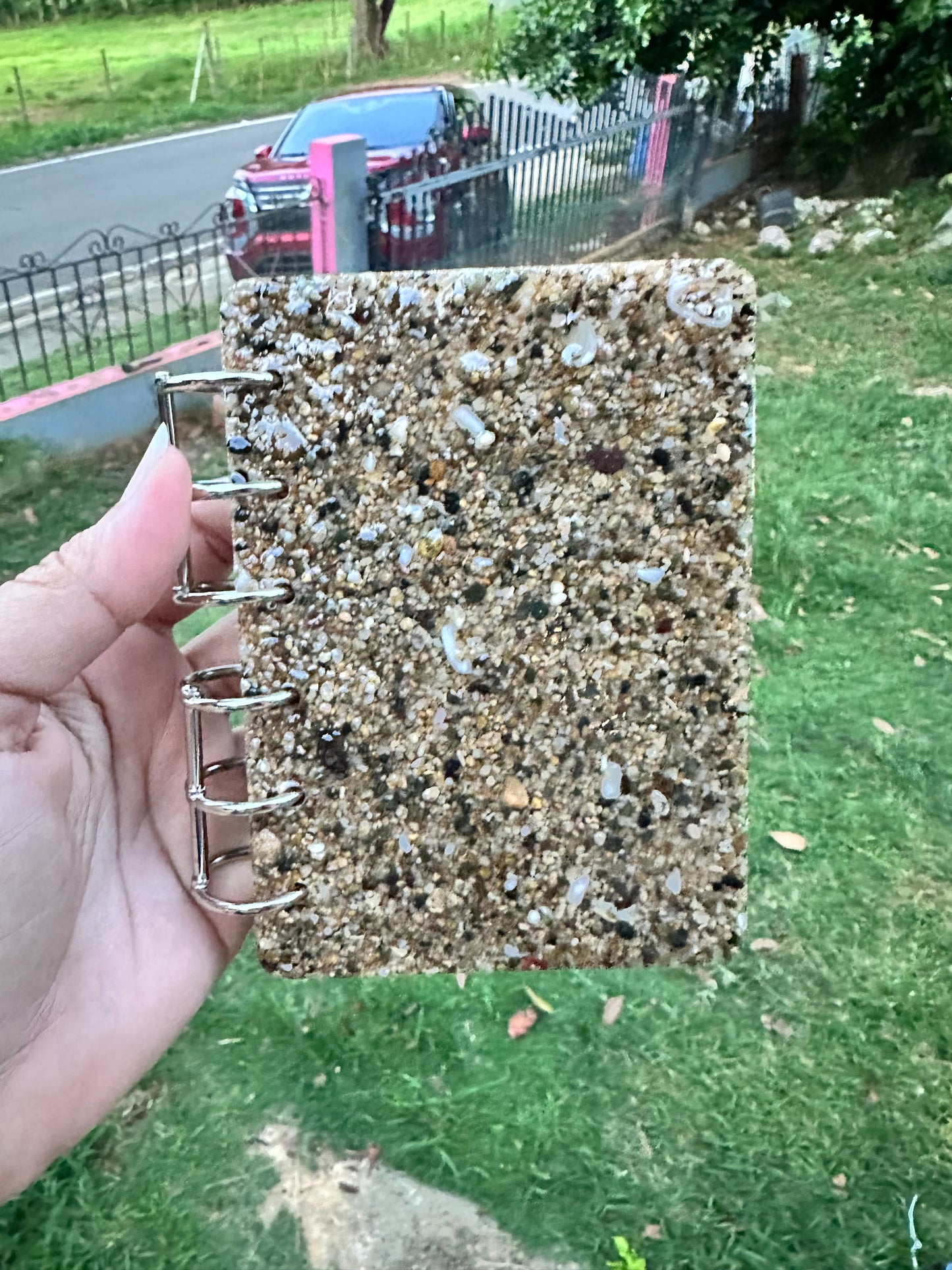 Libreta de notas arena de playa Isabela