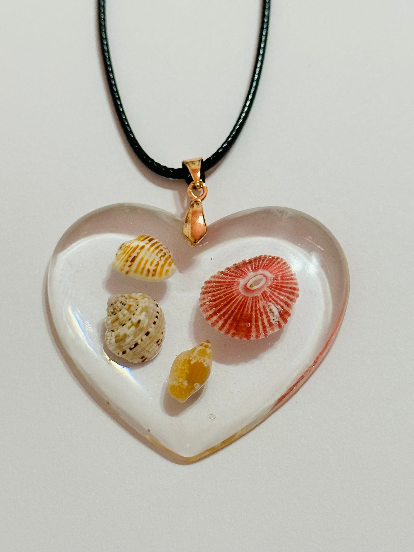 Corazón clear y caracoles