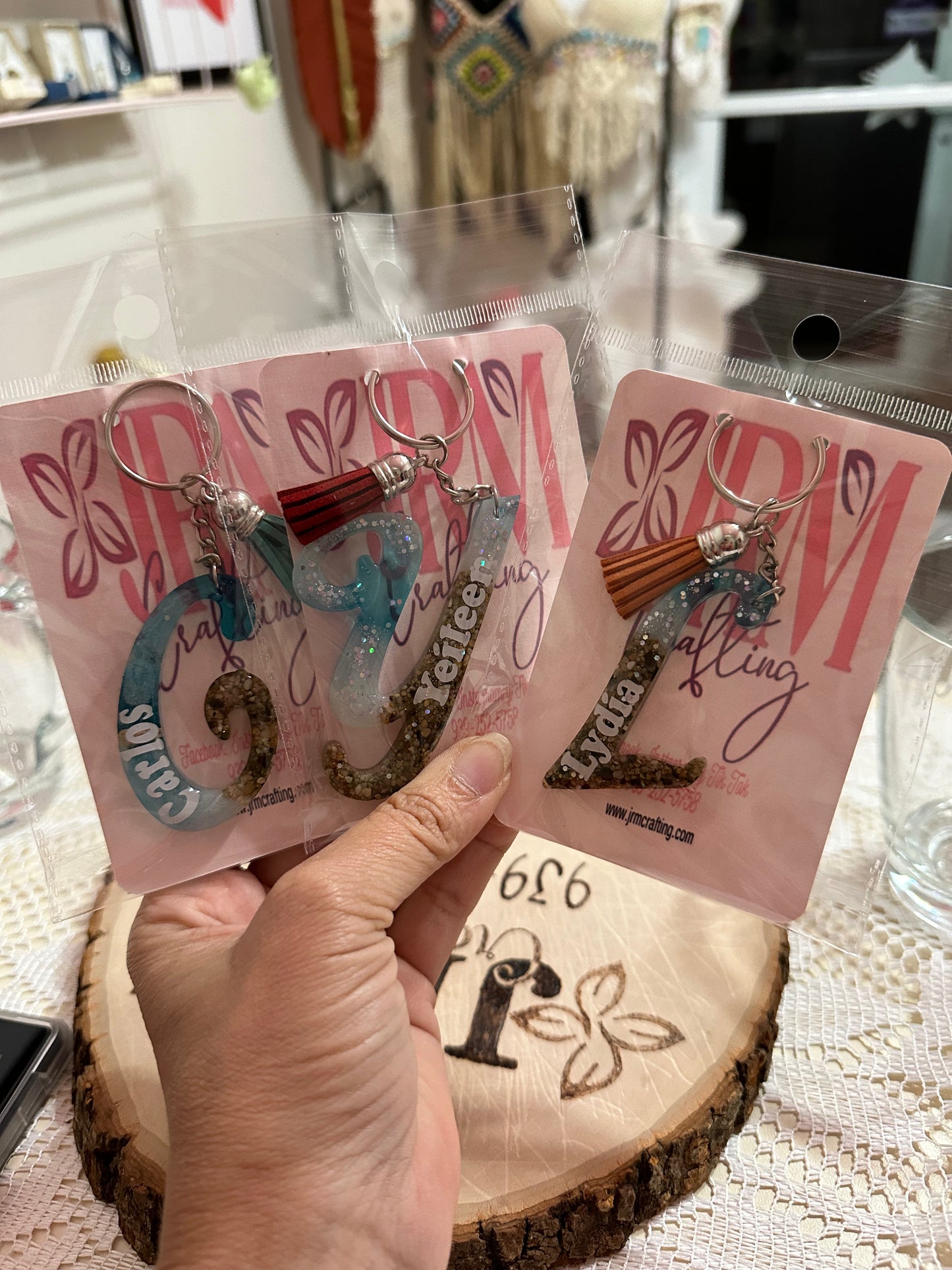 Llaveros artesanales personalizados