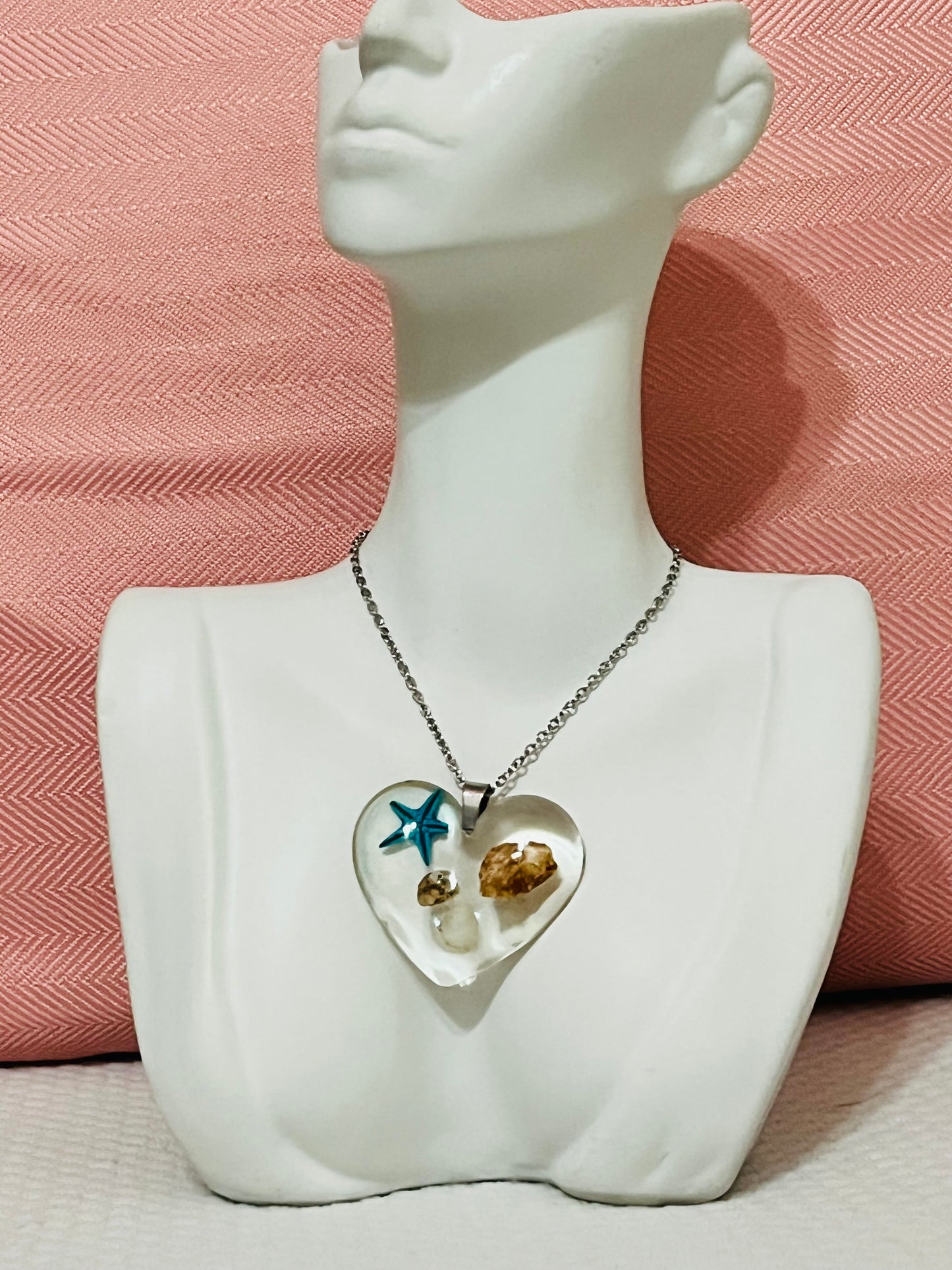 Pendant corazón caracoles