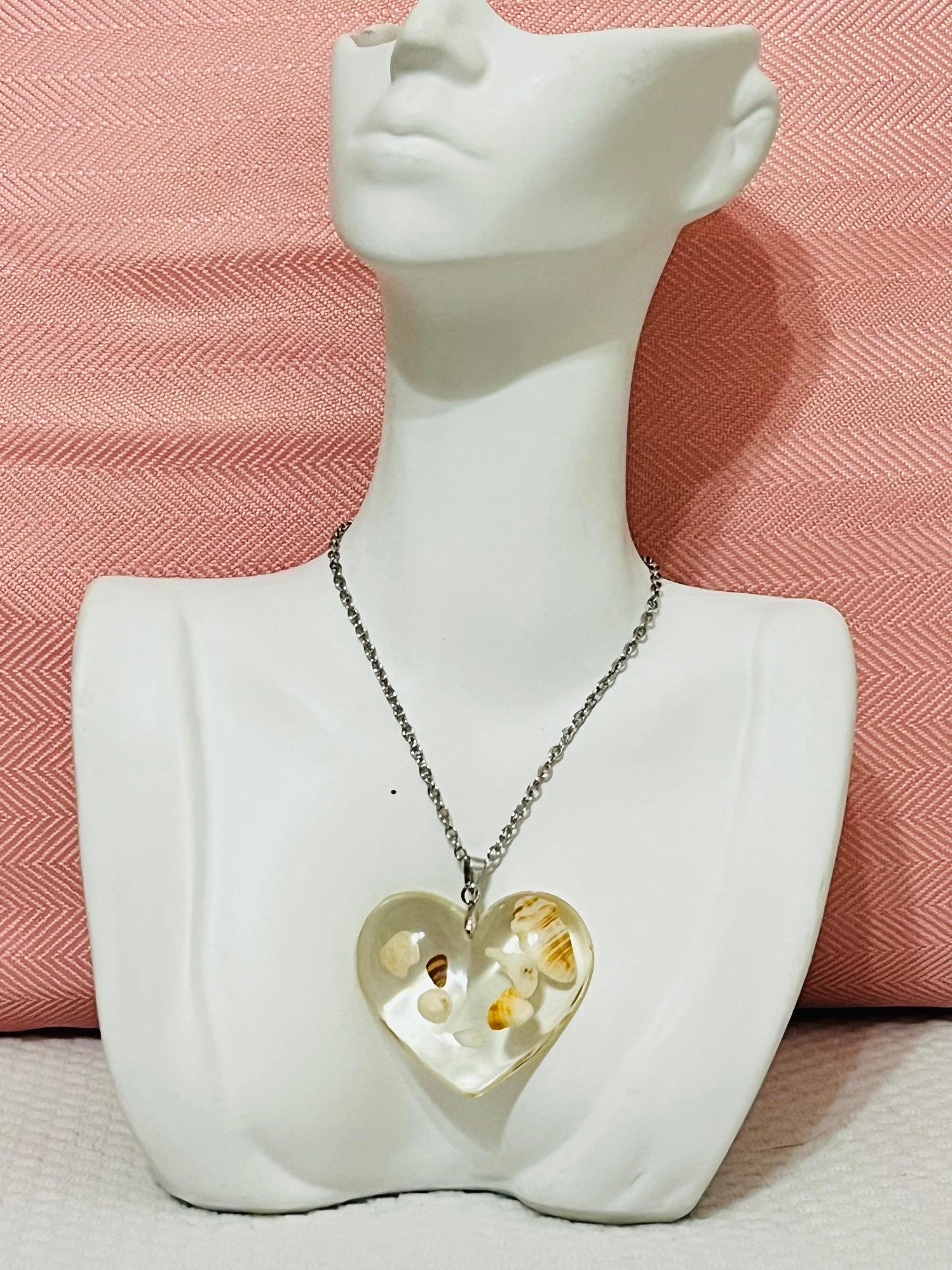 Pendant corazón caracoles