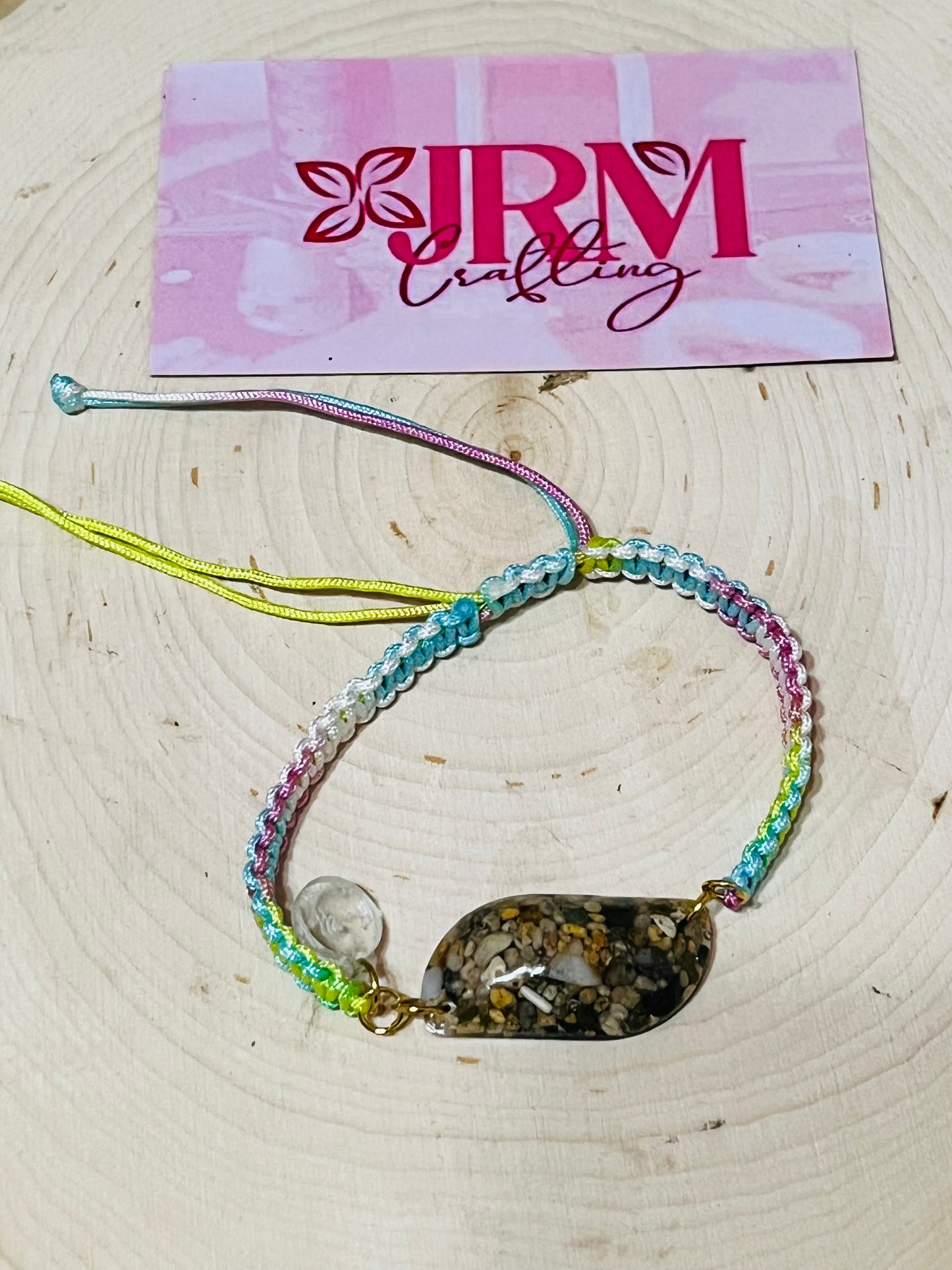 Pulsera artesanal arena de playa