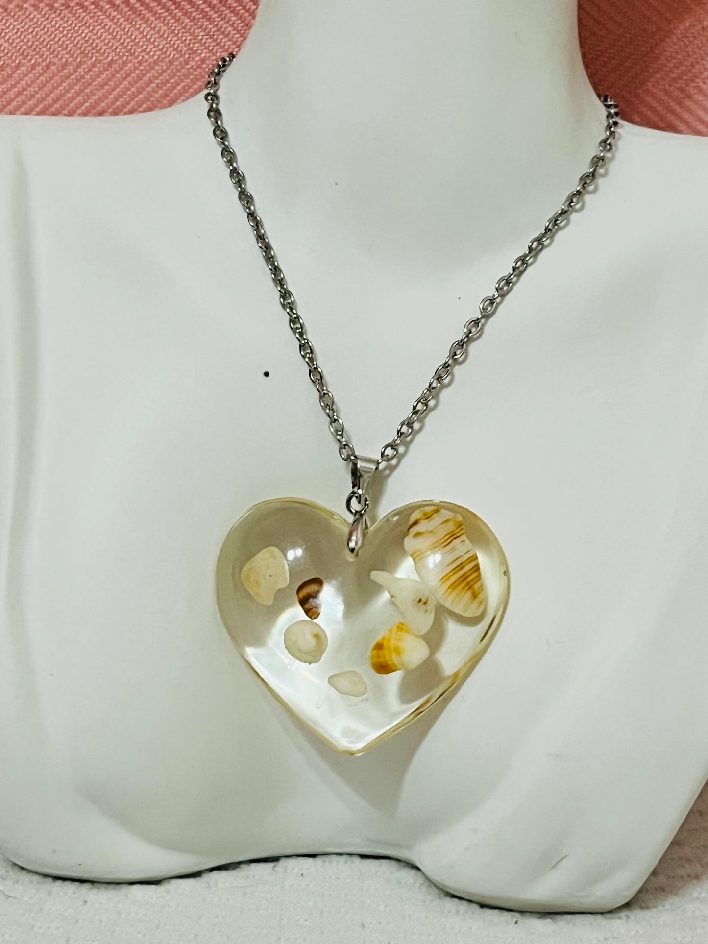 Pendant corazón caracoles