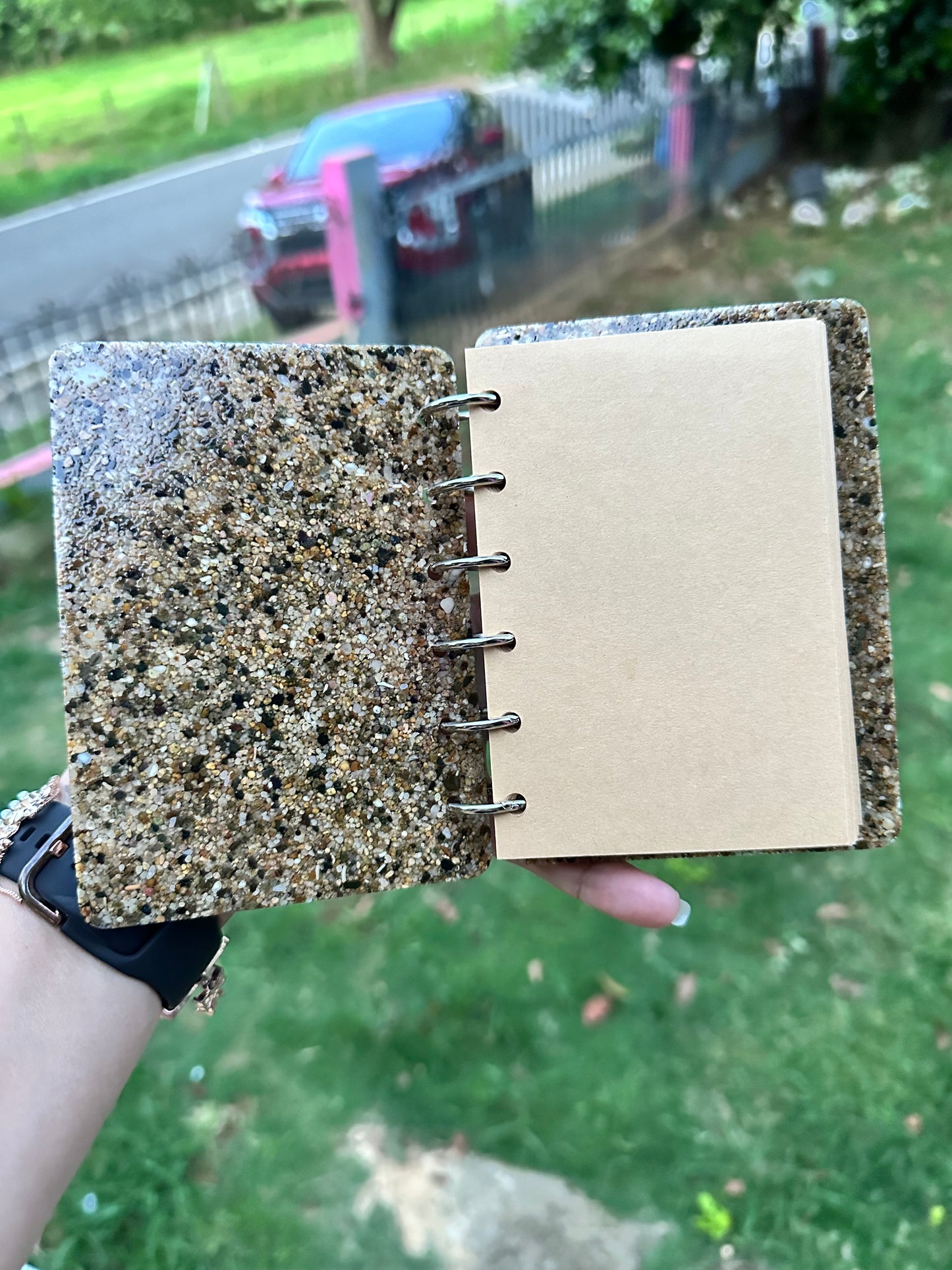 Libreta de notas arena de playa Isabela