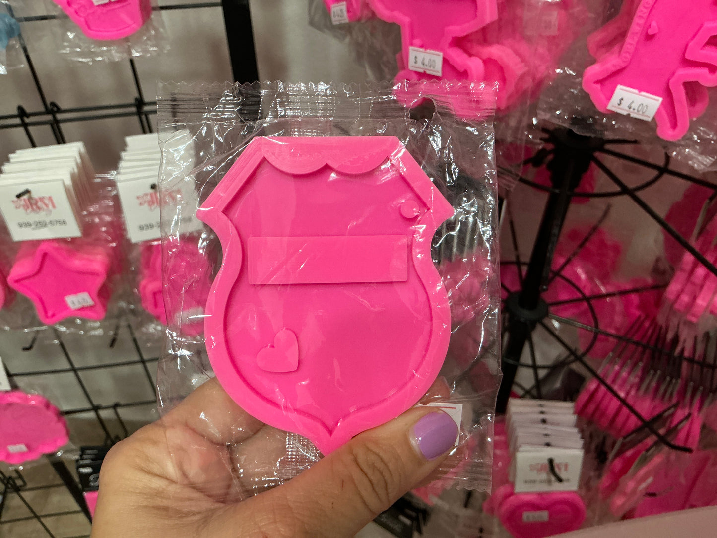 Molde de silicona de placa policía