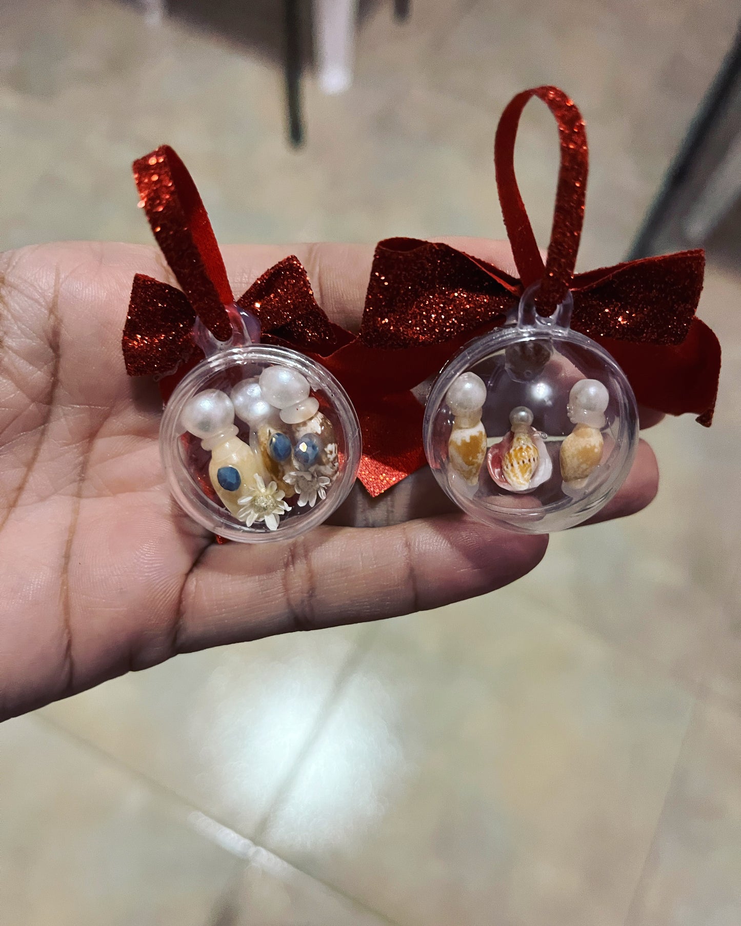 Micro nacimiento artesanal en caracoles