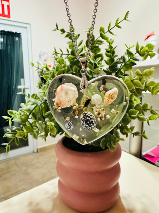 Pendant Encapsulado de desechos de mar
