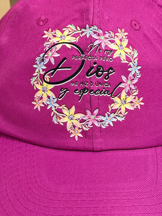 Gorra no soy perfecta Dios me hizo única y especial