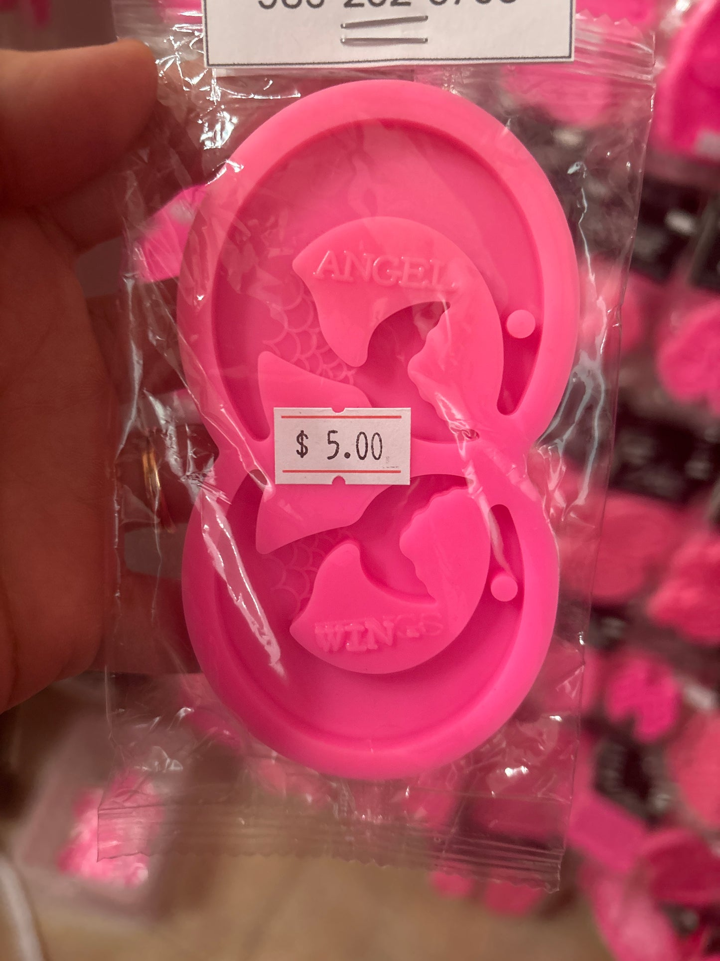 Molde de silicona cola de sirena y luna grande