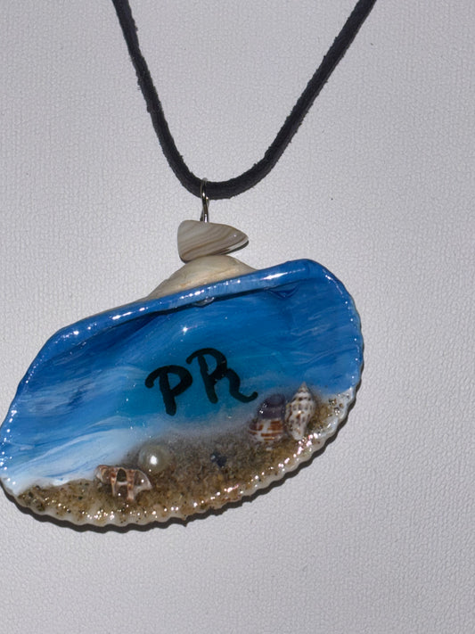 Caracol de playa Cabo Rojo pintado a mano Glow in the dark