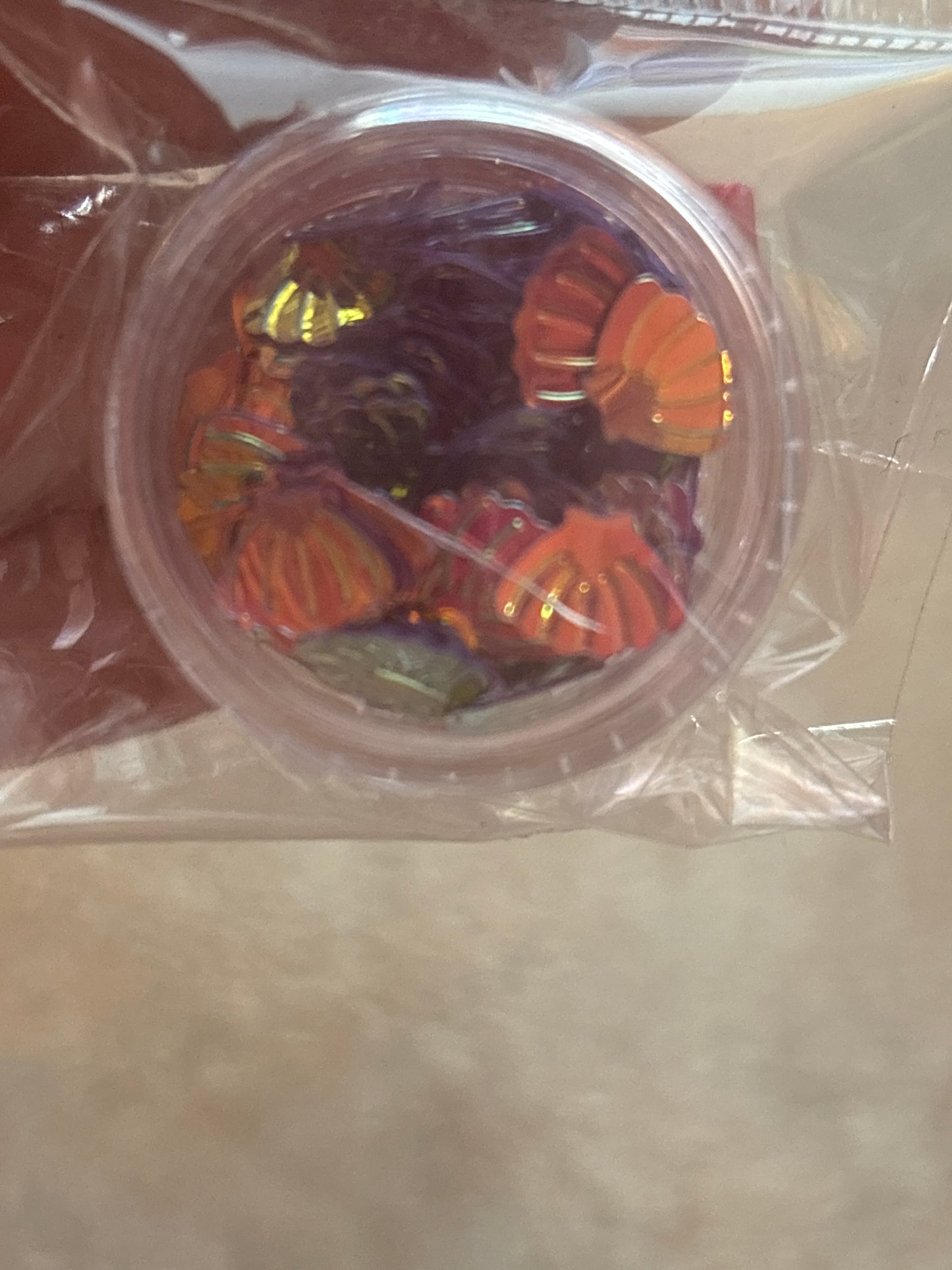 Glitter forma de almeja