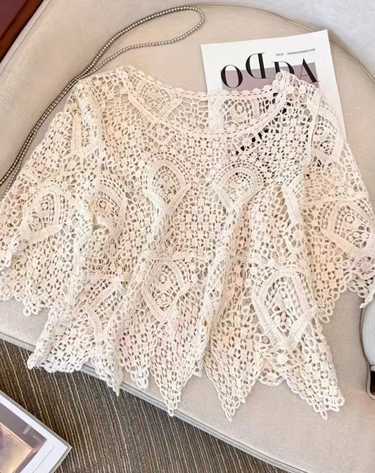 Elegante camisa en crochet