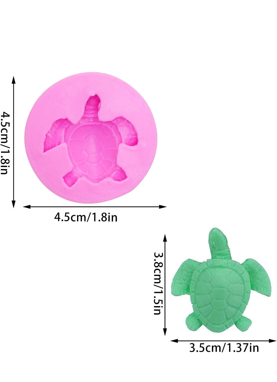 Molde de silicona tortuga