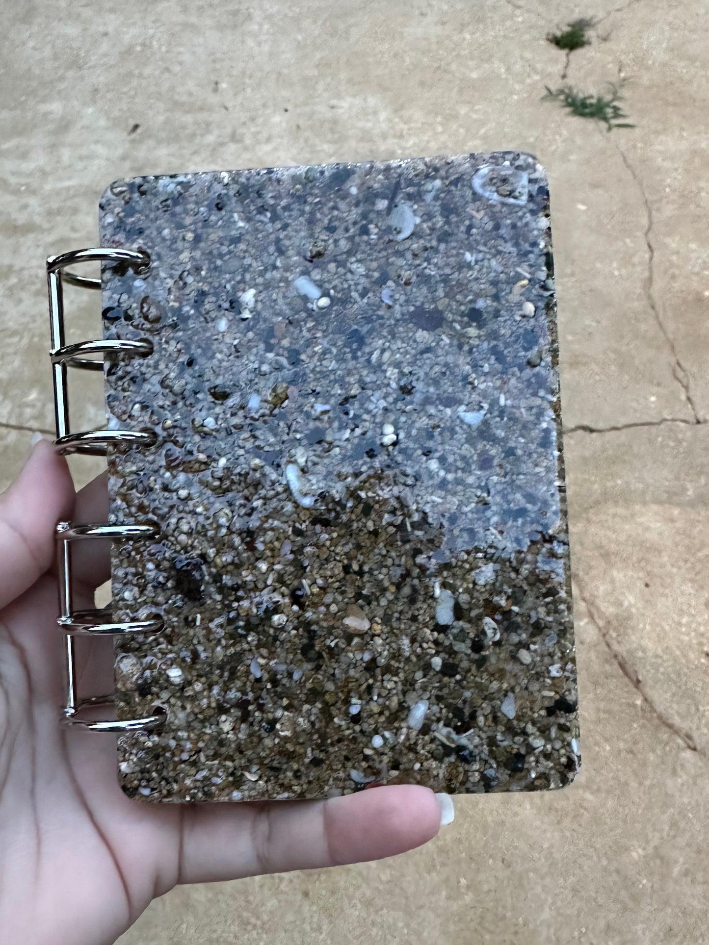 Libreta de notas arena de playa Isabela