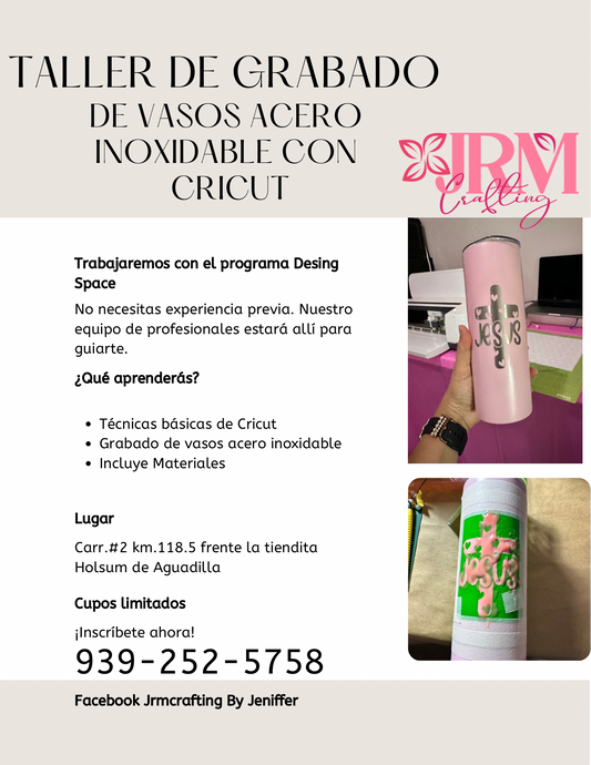 Taller de grabado en vasos con Cricut