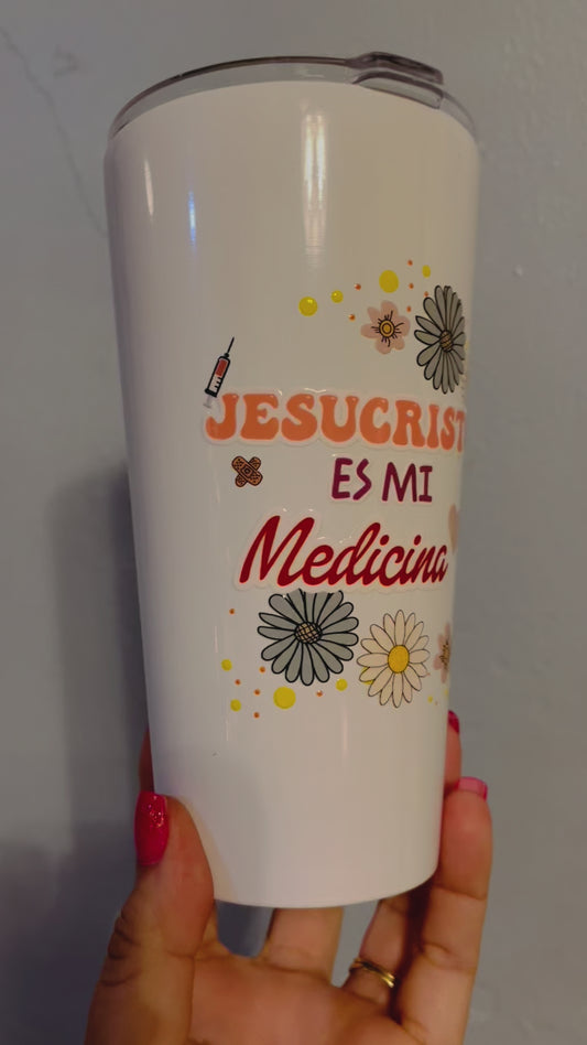 Vaso insulado Jesucristo es mi medicina